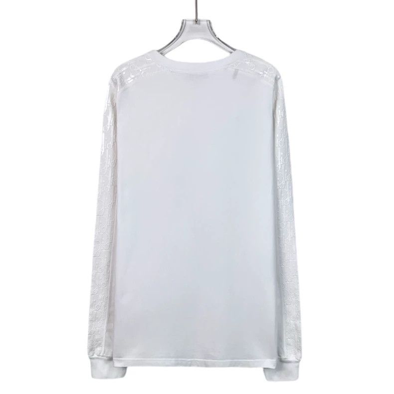 Dior Dior White side logo printed cotton round-neck long-sleeved Size US L / EU 52-54 / 3 - 2 Thumbnail