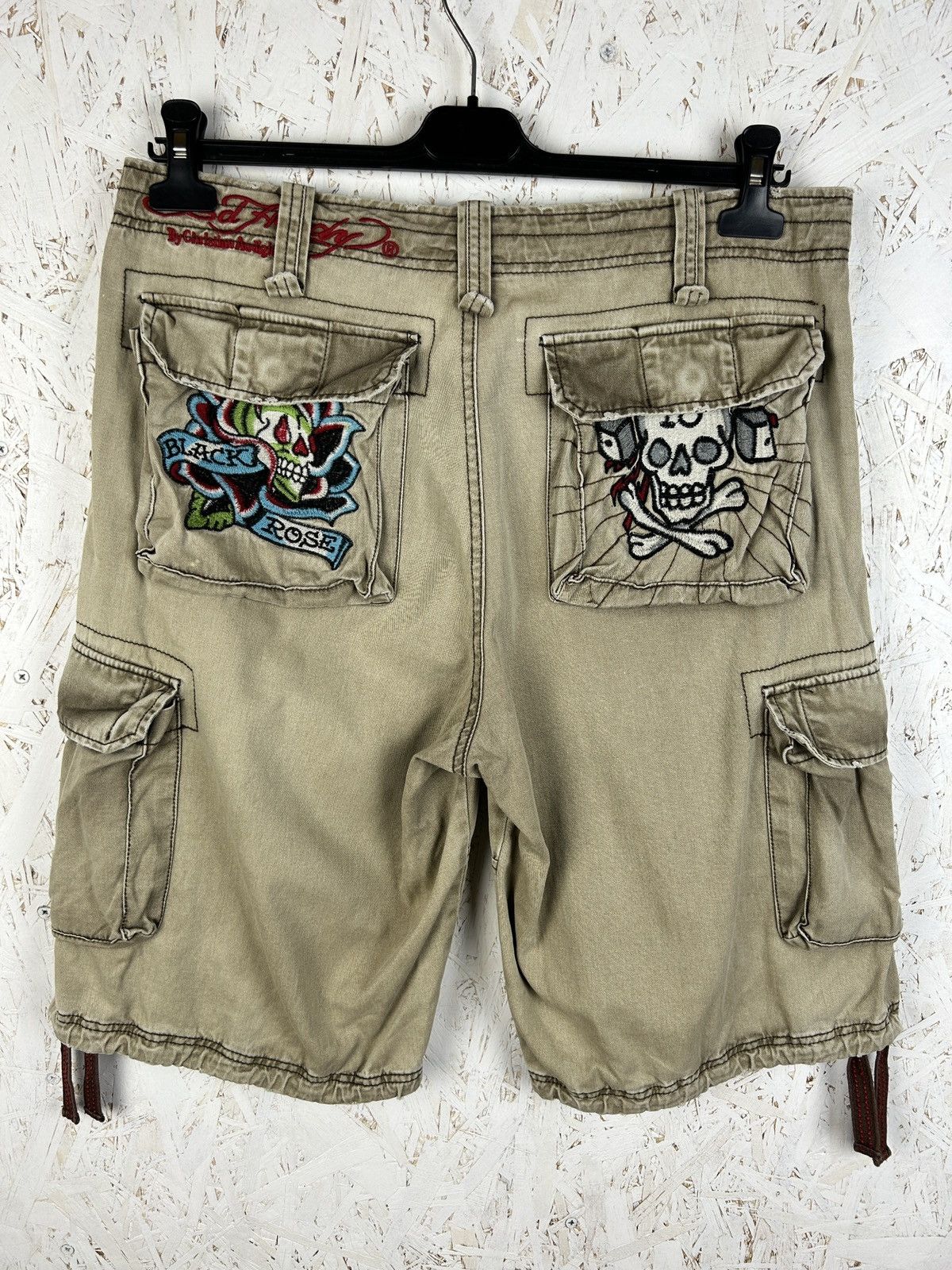 Ed Hardy Vintage Ed Hardy Christian Audigier Y2K Tattoo Cargo Shorts Size US 34 / EU 50 - 8 Thumbnail