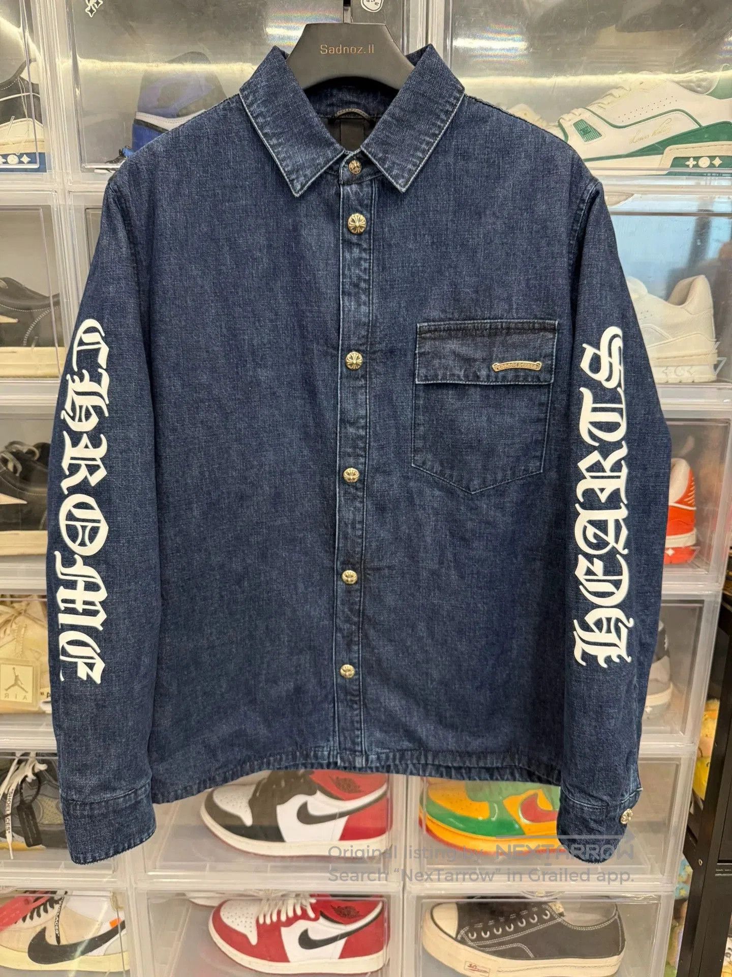 Chrome Hearts chrome hearts denim long sleeve shirt jacket. Size US L / EU 52-54 / 3 - 1 Thumbnail