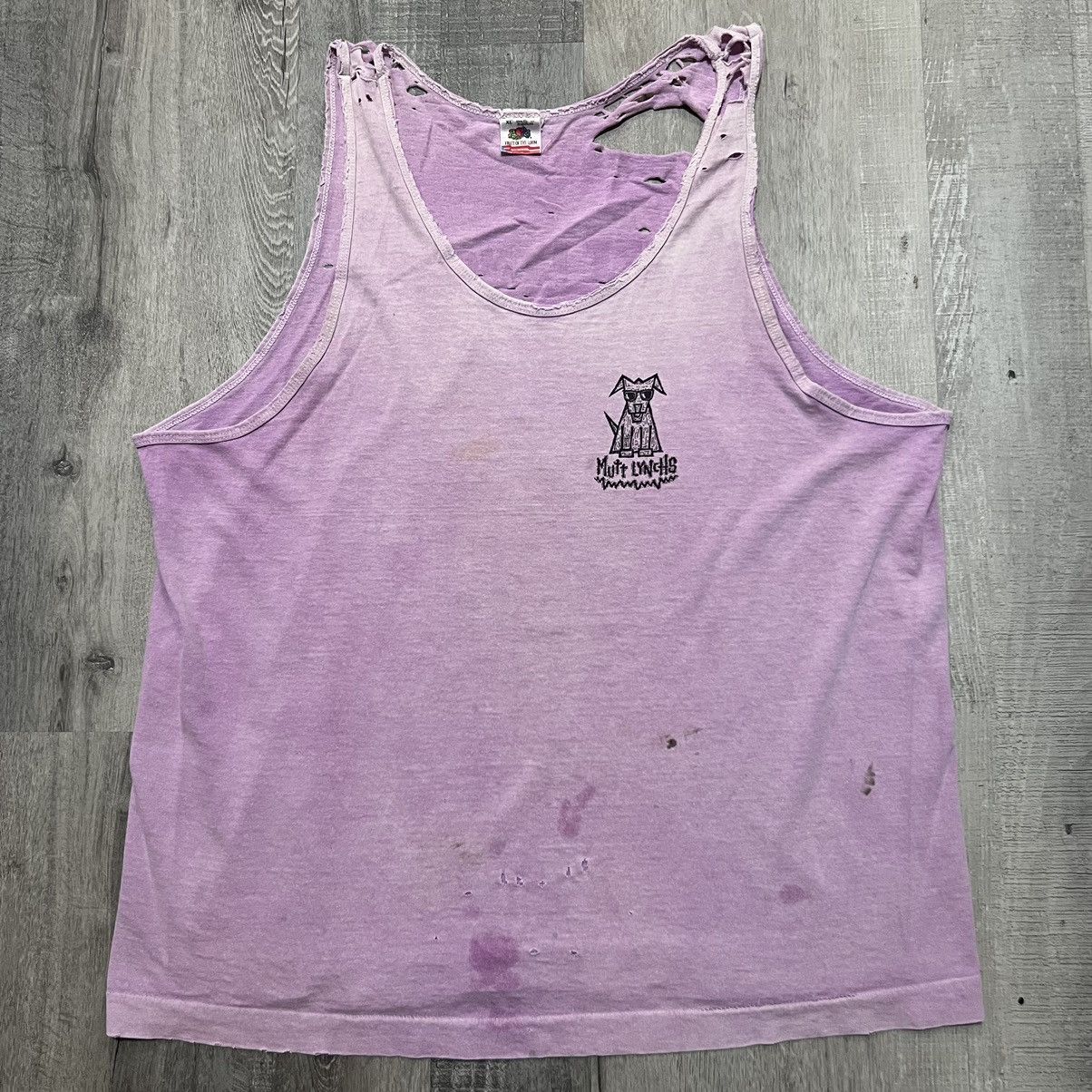 Fruit Of The Loom × Vintage VTG Mutt Lynch's Sun Faded Purple California 90s Tank Top Size US XL / EU 56 / 4 - 2 Thumbnail