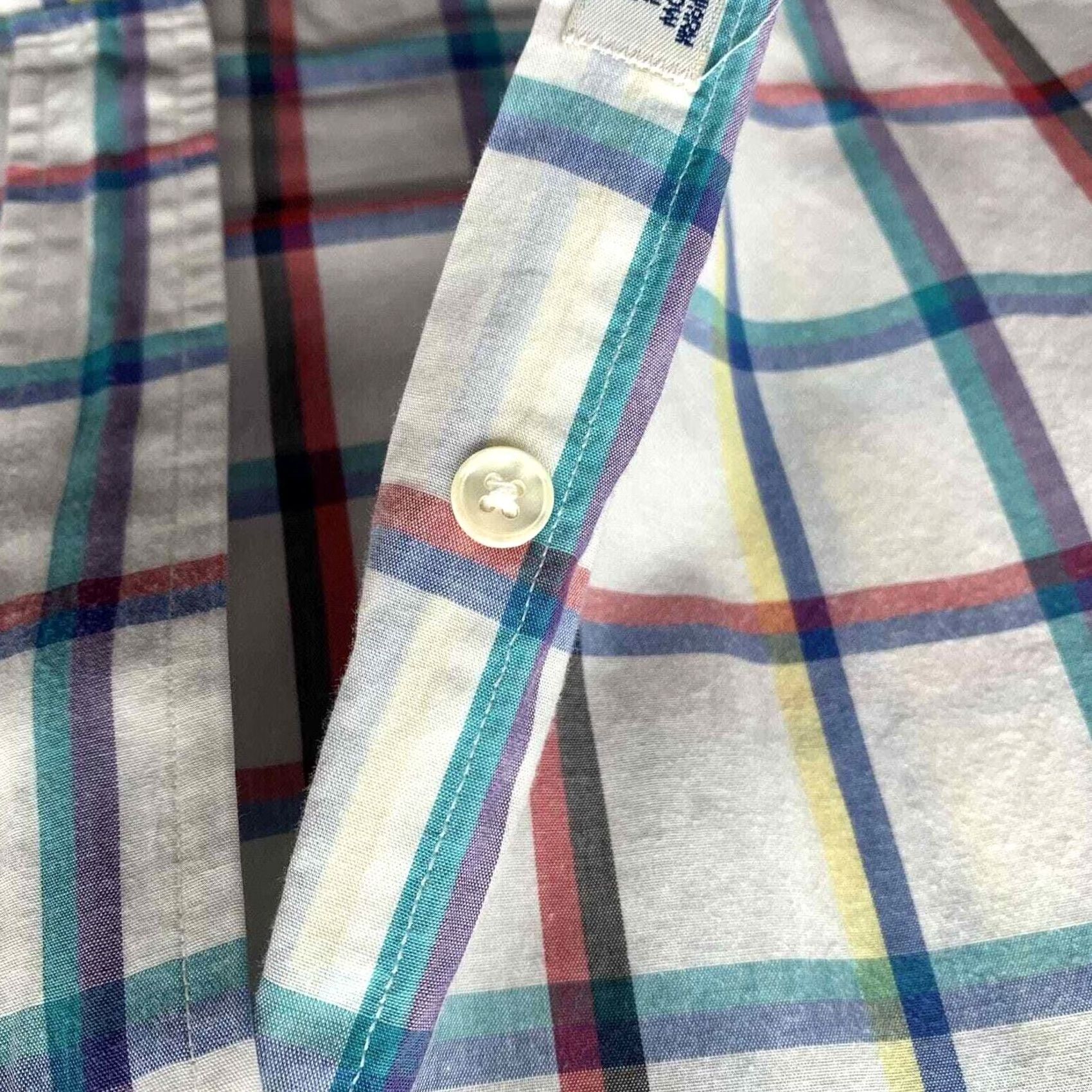 Rainbow VINTAGE Bullock & Jones Shirt Mens XL San Fran Rainbow Check Preppy USA Made Size US XL / EU 56 / 4 - 2 Thumbnail