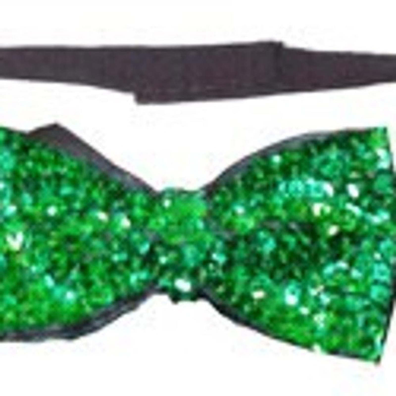 Designer Sequin Bow Tie EMERALD GREEN Adult Unisex Size ONE SIZE - 1 Preview