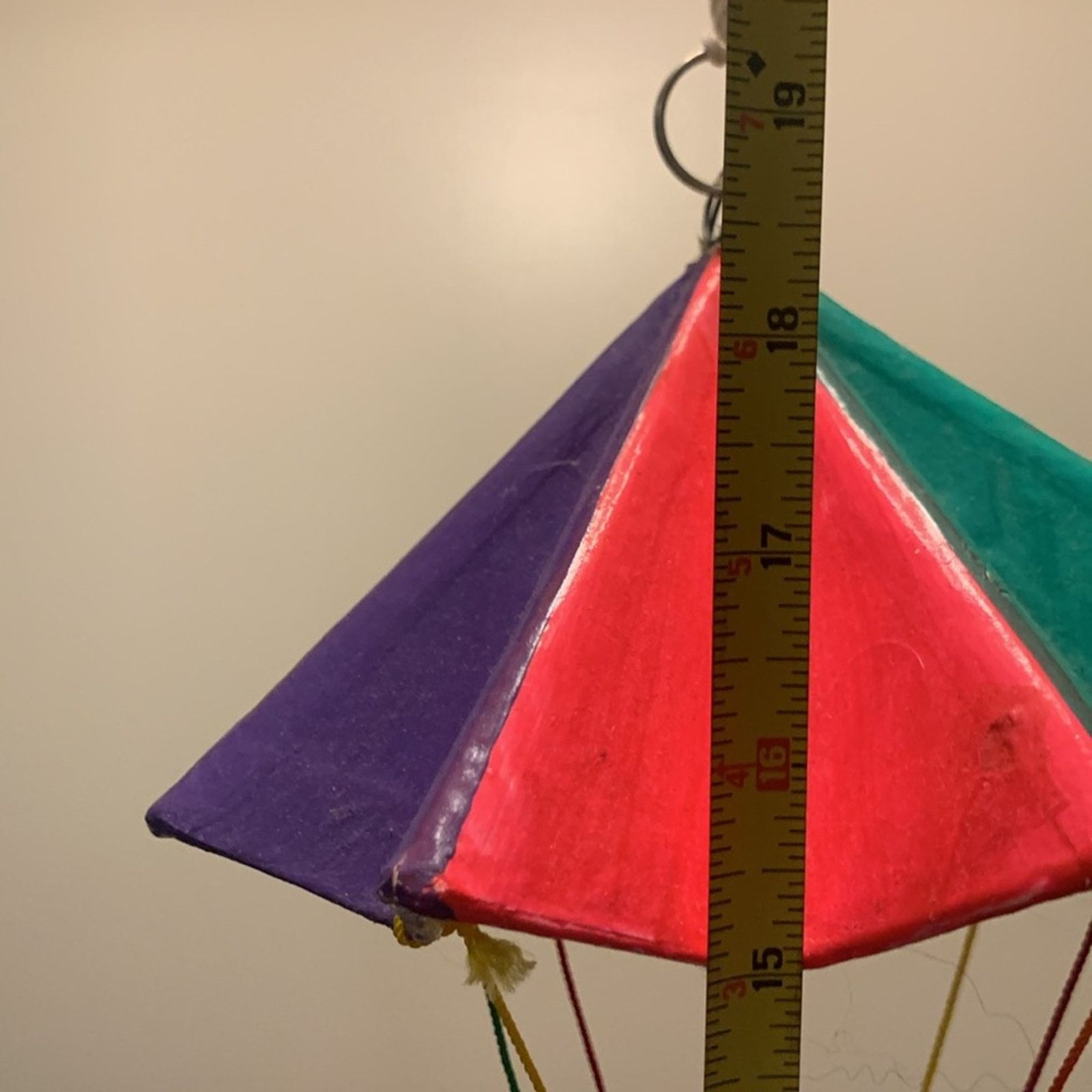 Vintage 70’s midcentury handmade papier maché clown and parachute Size ONE SIZE - 8 Thumbnail