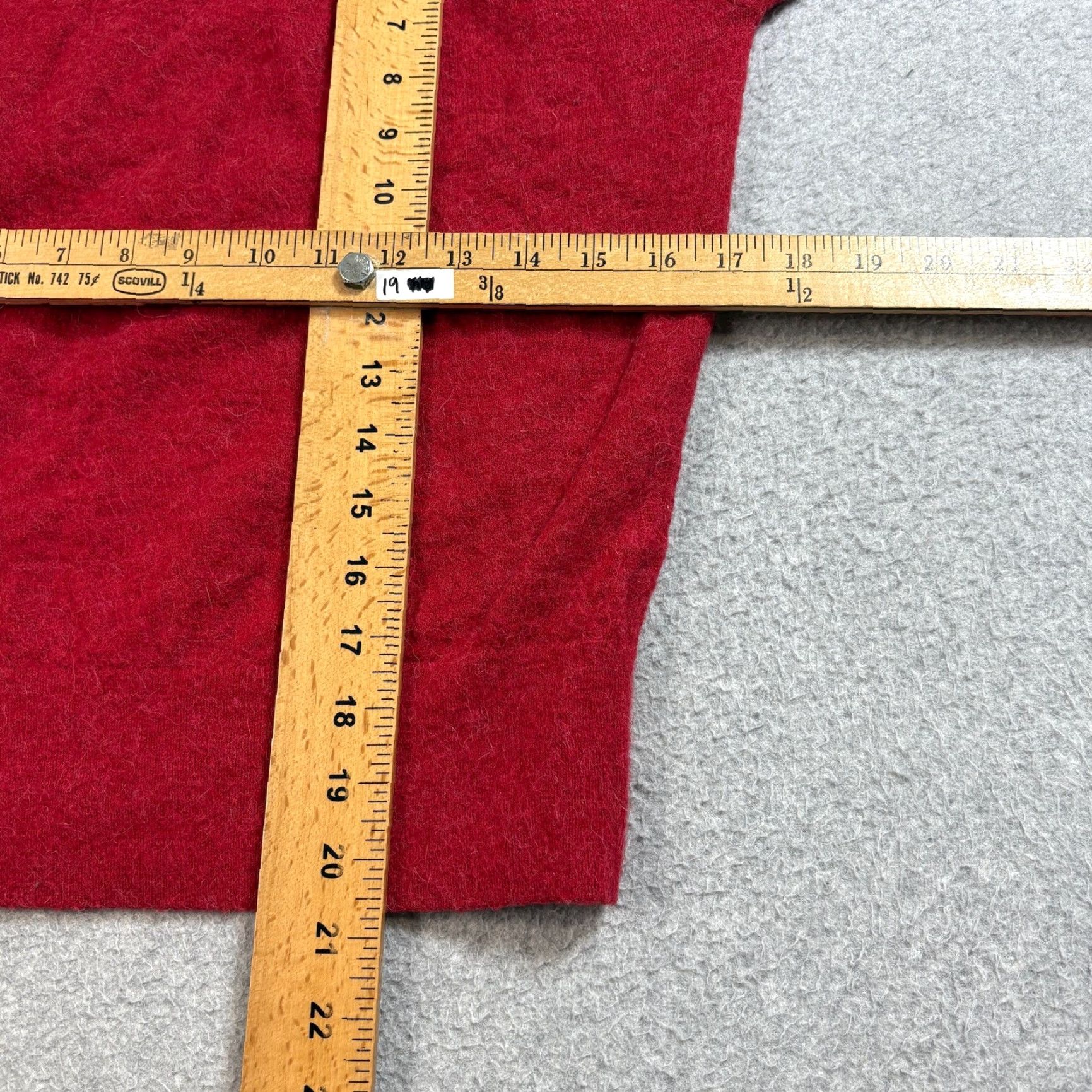 & Other Stories & Other Stories Sweater Womens Medium Red Paris Atelier Wool Alpaca Knit Ruffle Collar Pullover Coquette Office Size M / US 6-8 / IT 42-44 - 3 Thumbnail