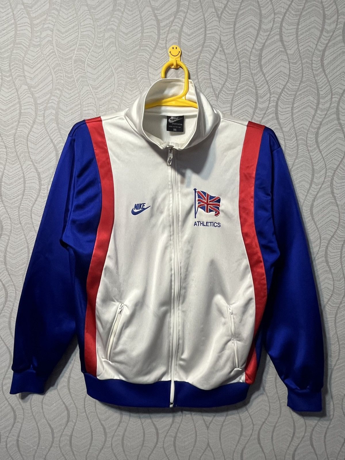 Nike × Vintage Vintage 80s Nike Atletics Track Jacket Team Great Britain Size US M / EU 48-50 / 2 - 1 Thumbnail