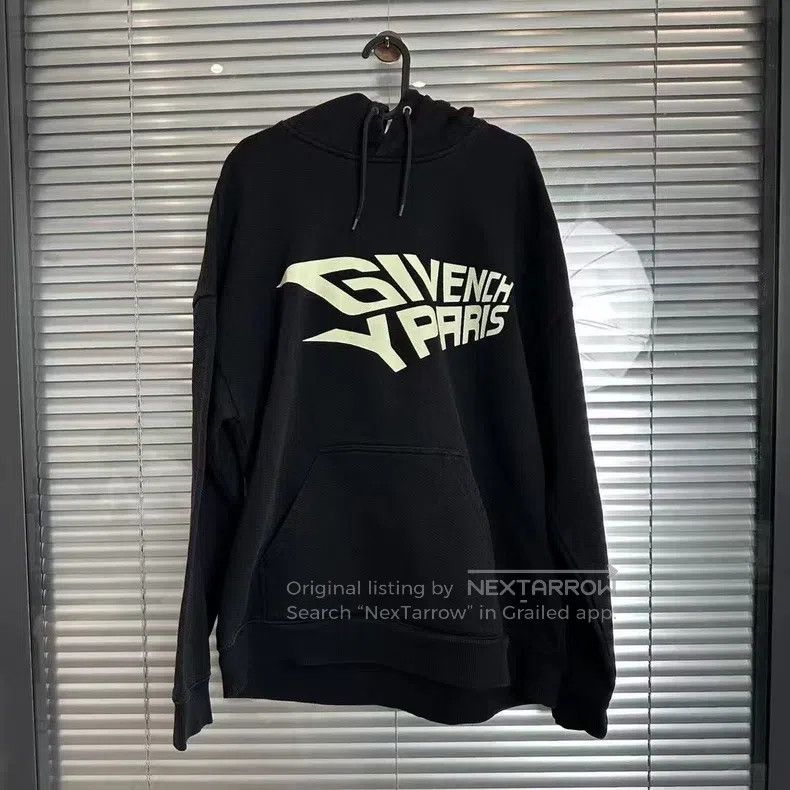 Givenchy Givenchy Black Logo Letter Printed Hoodie Size US XL / EU 56 / 4 - 1 Thumbnail