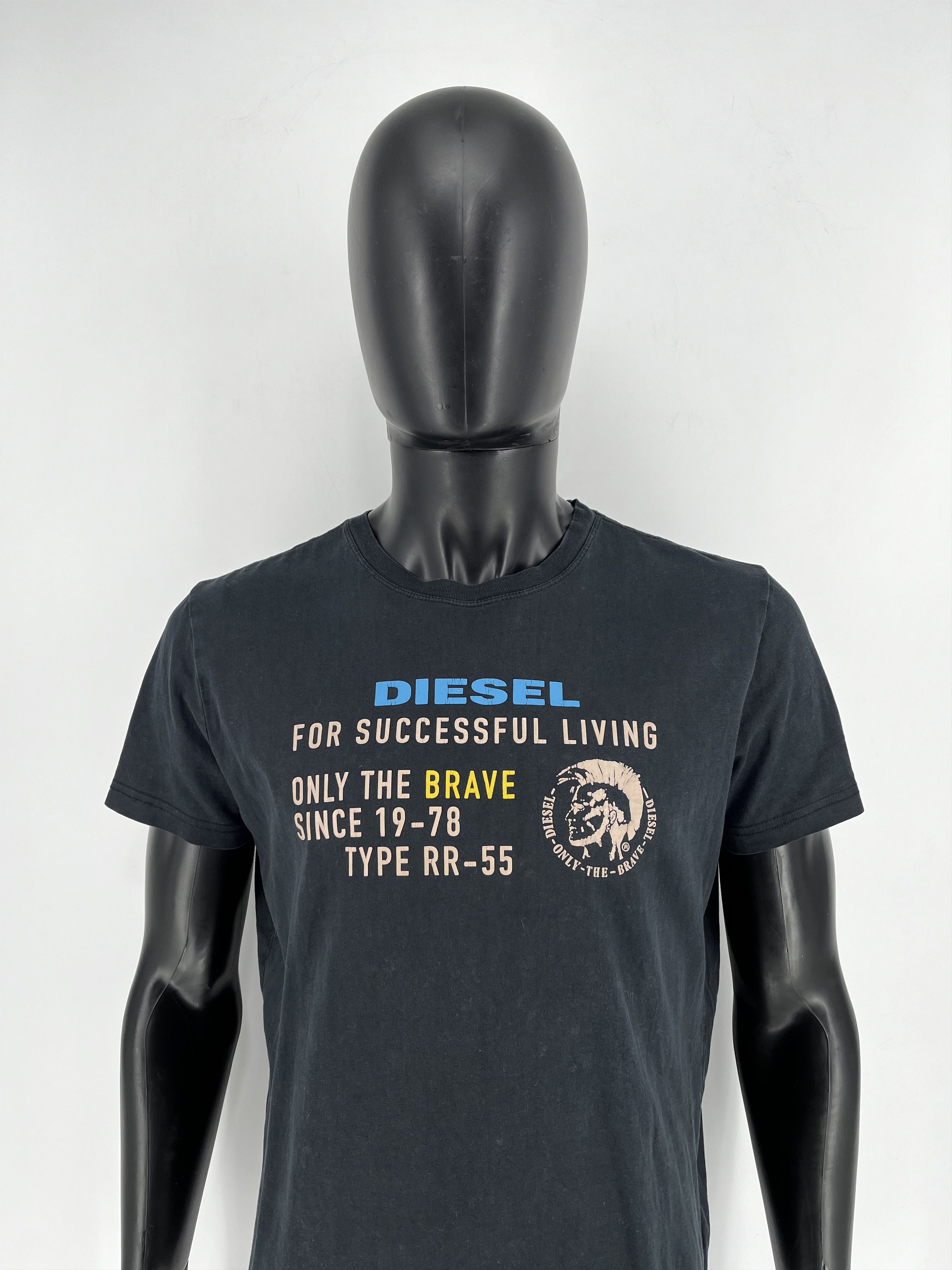 Diesel × Vintage Vintage 90s Diesel Printed Logo Faded T-Shirt Avant Garde Size US L / EU 52-54 / 3 - 1 Thumbnail