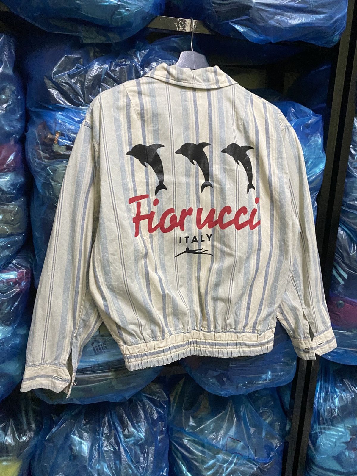 Fiorucci VINTAGE 80s FIORUCCI STRIPE JACKET MADE IN JAPAN Size US M / EU 48-50 / 2 - 2 Thumbnail