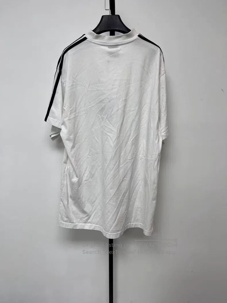 Balenciaga Three Stripes Logo Printed Round Neck Short Sle