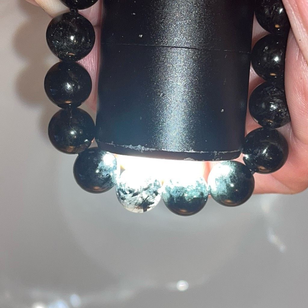Other Black tourmaline in quartz 8mm stretch bracelet Crystal 7 inches ONE NEW Size ONE SIZE - 8 Thumbnail