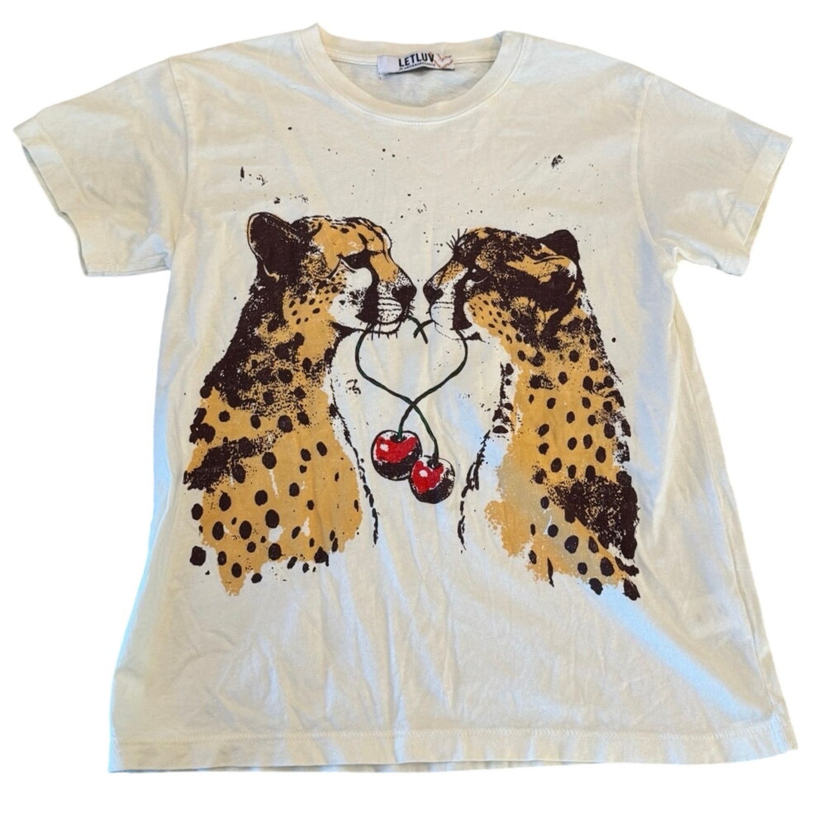 Anthropologie LETLUV for Anthropologie Cheetah Graphic Tee, Size XXS Size XXS / US 00 / IT 34 - 7 Thumbnail