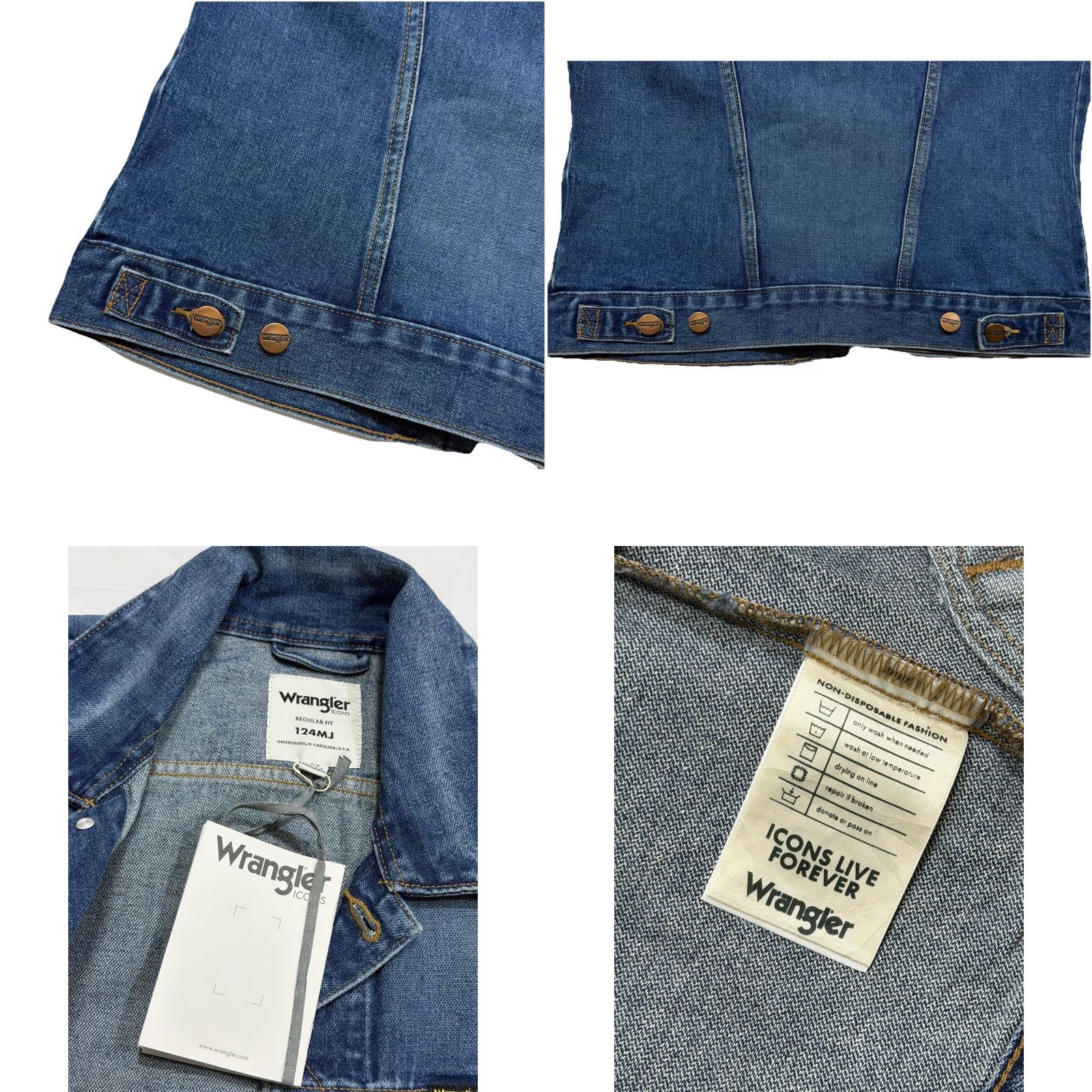 Wrangler Wrangler Icons 124Mj Denim Jacket Wrangler Jacket Men XS Blue Denim TruckER Vintage: No Size US XS / EU 42 / 0 - 9 Thumbnail