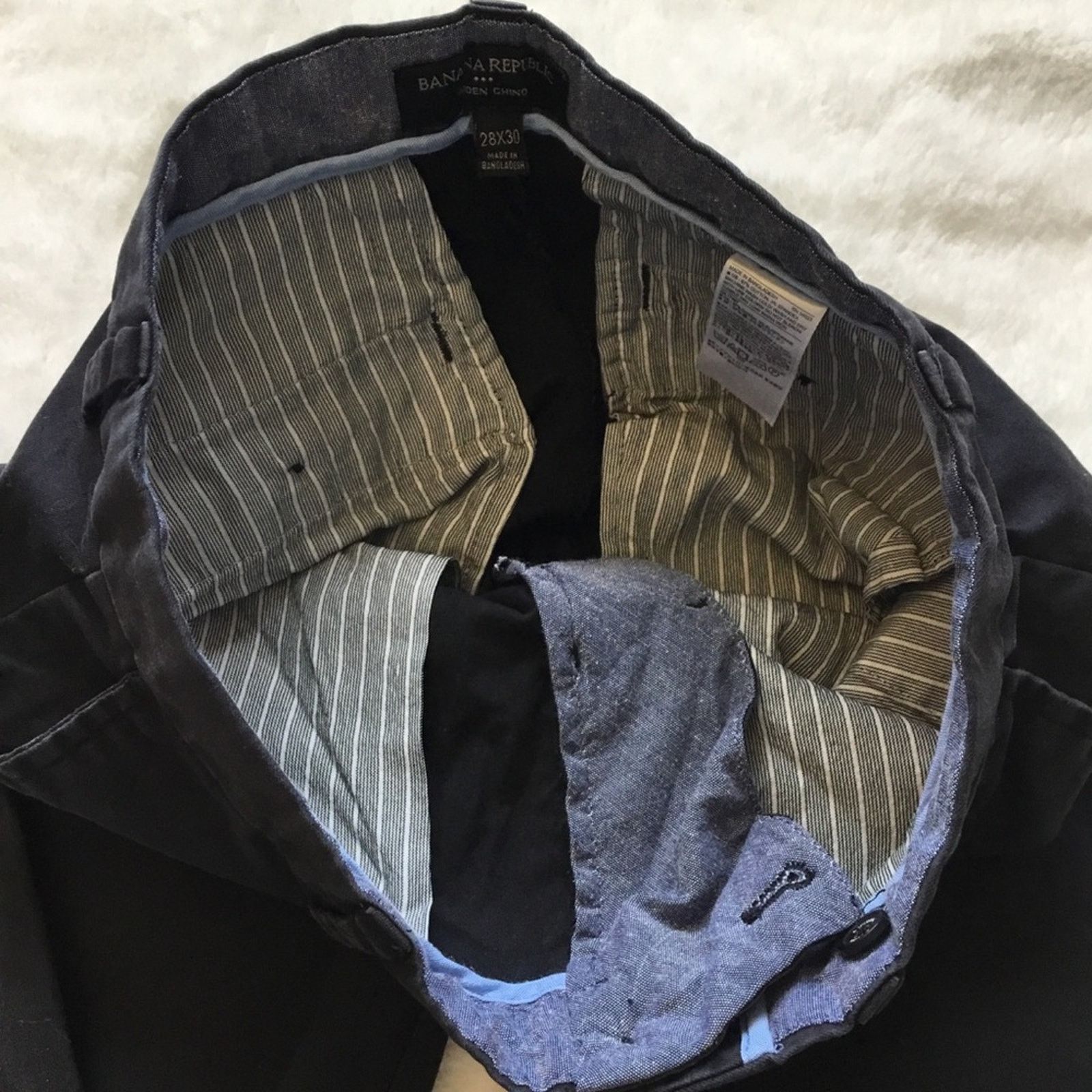 Banana Republic Banana Republic Black Men's Flat Front Aiden Strength Chinos Size US 28 / EU 44 - 14 Thumbnail