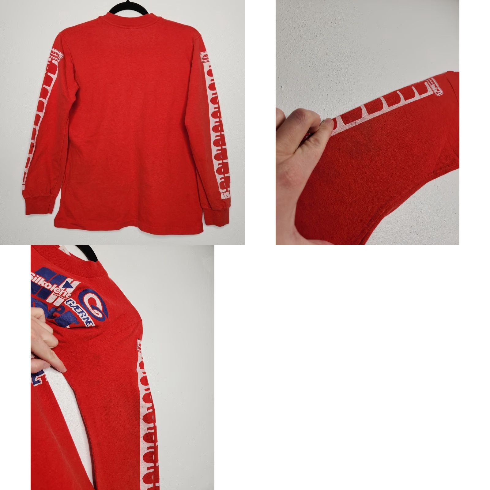 Honda VINTAGE Honda Answer Dunlop Racing Long Sleeve Shirt Dirtbike 70s Red M Unisex Adults Shirt Mens Women Size US M / EU 48-50 / 2 - 8 Thumbnail