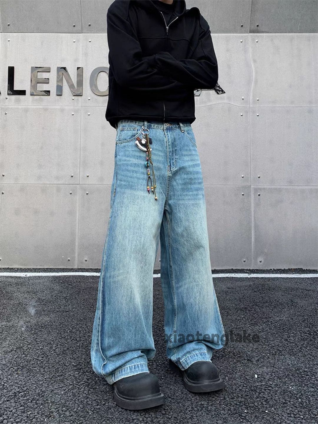 Jean × Vintage washed faded cleanfit yuppie y2k loose baggy jeans Size US 28 / EU 44 - 5 Thumbnail