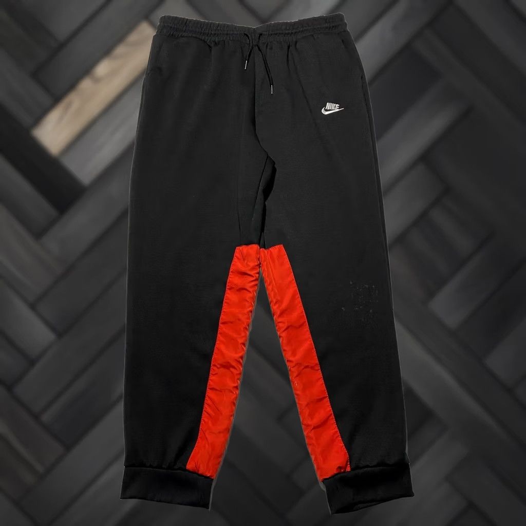 Nike Nike Mens 4X Jogger Pants Black Red Colorblock Cotton Blend Sweatpants Size US 39 - 1 Thumbnail