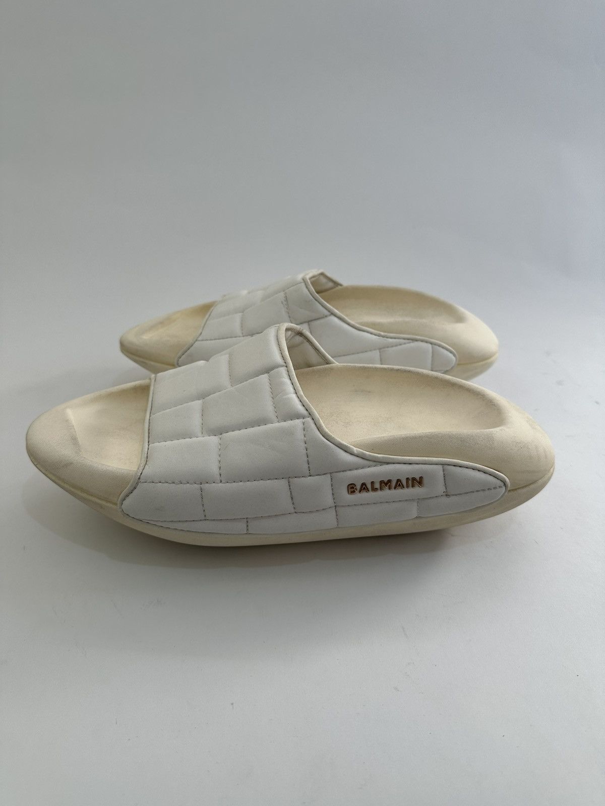Balmain Balmain White ‘B-IT’ quilted slide Size 42 Size US 9 / EU 42 - 5 Thumbnail