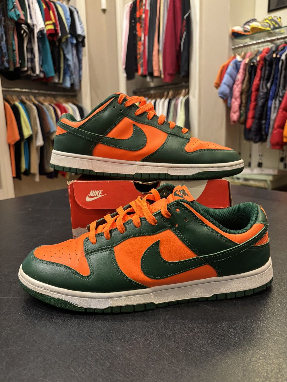 Nike Shoes Dunk Low Retro “Miami Hurricanes/Green Orange” 2024 Nike Dunk Low Retro Miami Hurricanes Size 8.5 | Mercari main image 3