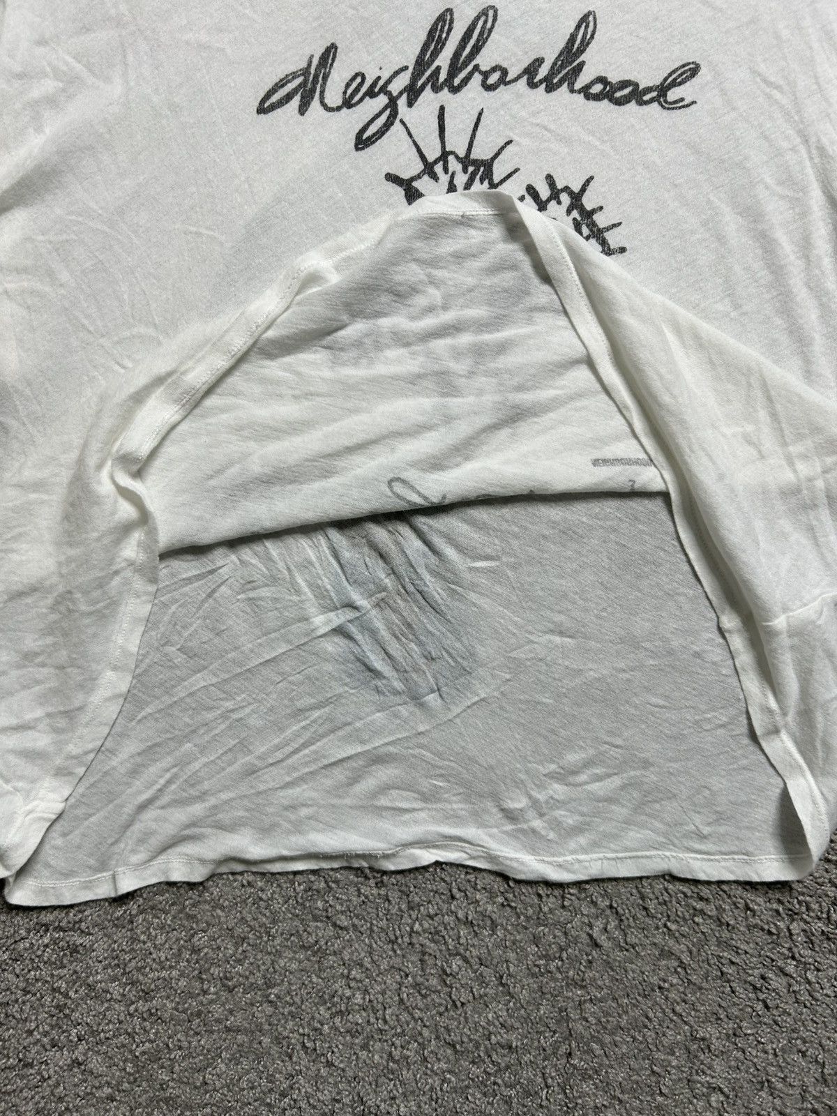 Neighborhood × Travis Scott Travis Scott Neighborhood Drawing Tee White Paper Thin Boxy Size US M / EU 48-50 / 2 - 5 Thumbnail