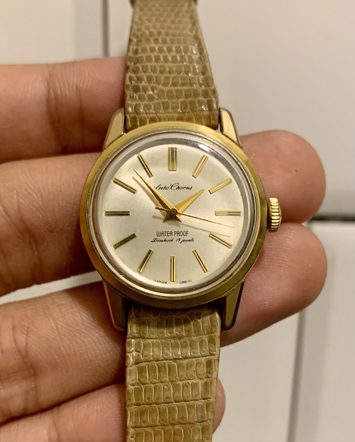 Seiko Seiko Chorus Vintage Hand-Wound Watch 17 Jewels Gold Tone Size ONE SIZE - 1 Thumbnail