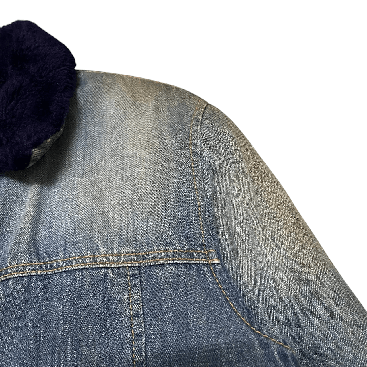 Blue Blue Japan Vintage Blue Blue Japan Shearling Denim Jacket Size US S / EU 44-46 / 1 - 8 Thumbnail