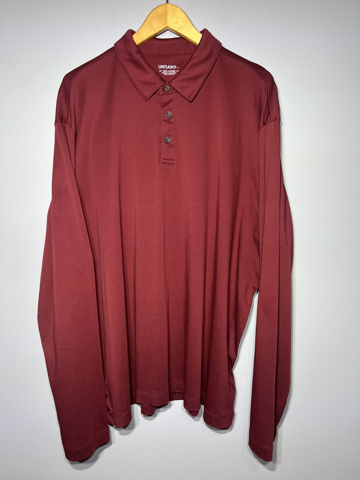 UNTUCKit UNTUCKit Mens 3XL Damaschino Long Sleeve Polo Shirt Reg Fit Size US XXL / EU 58 / 5 - 2 Thumbnail