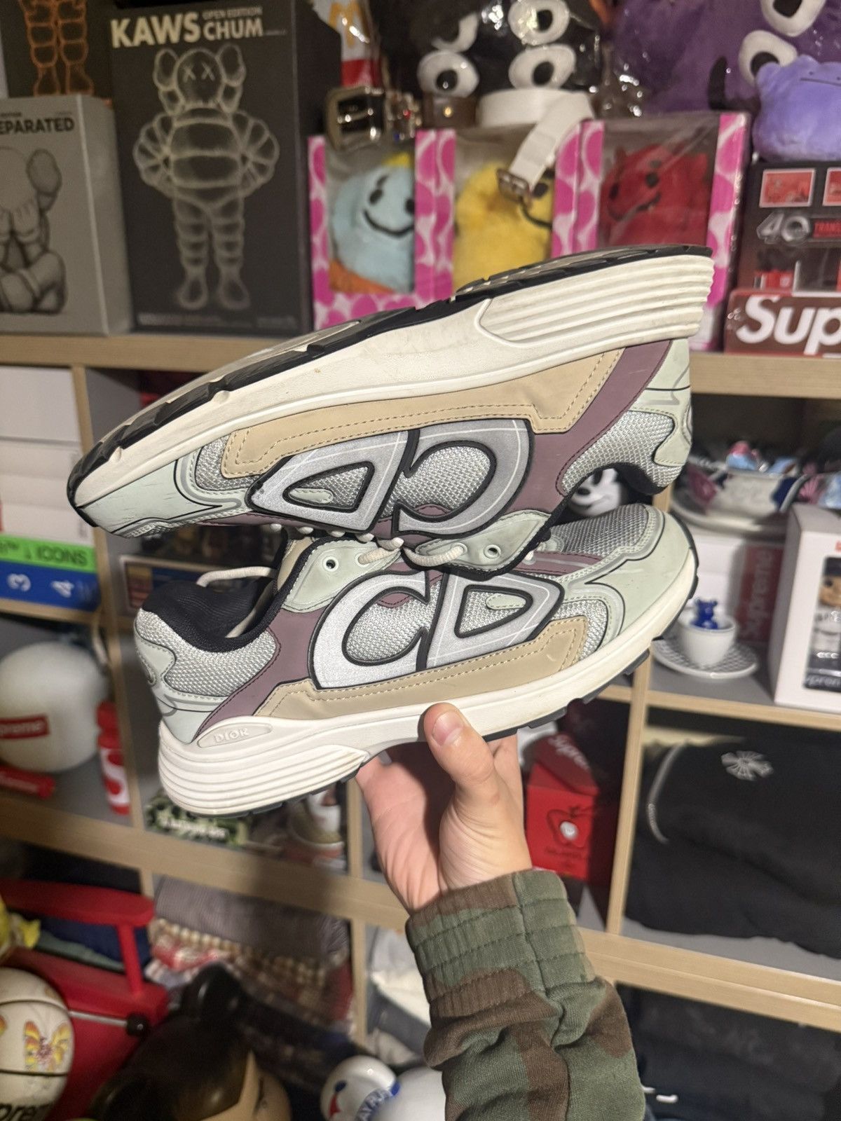 Dior Dior B30 Grey/Burgundy Sneakers Size US 8 / EU 41 - 5 Thumbnail