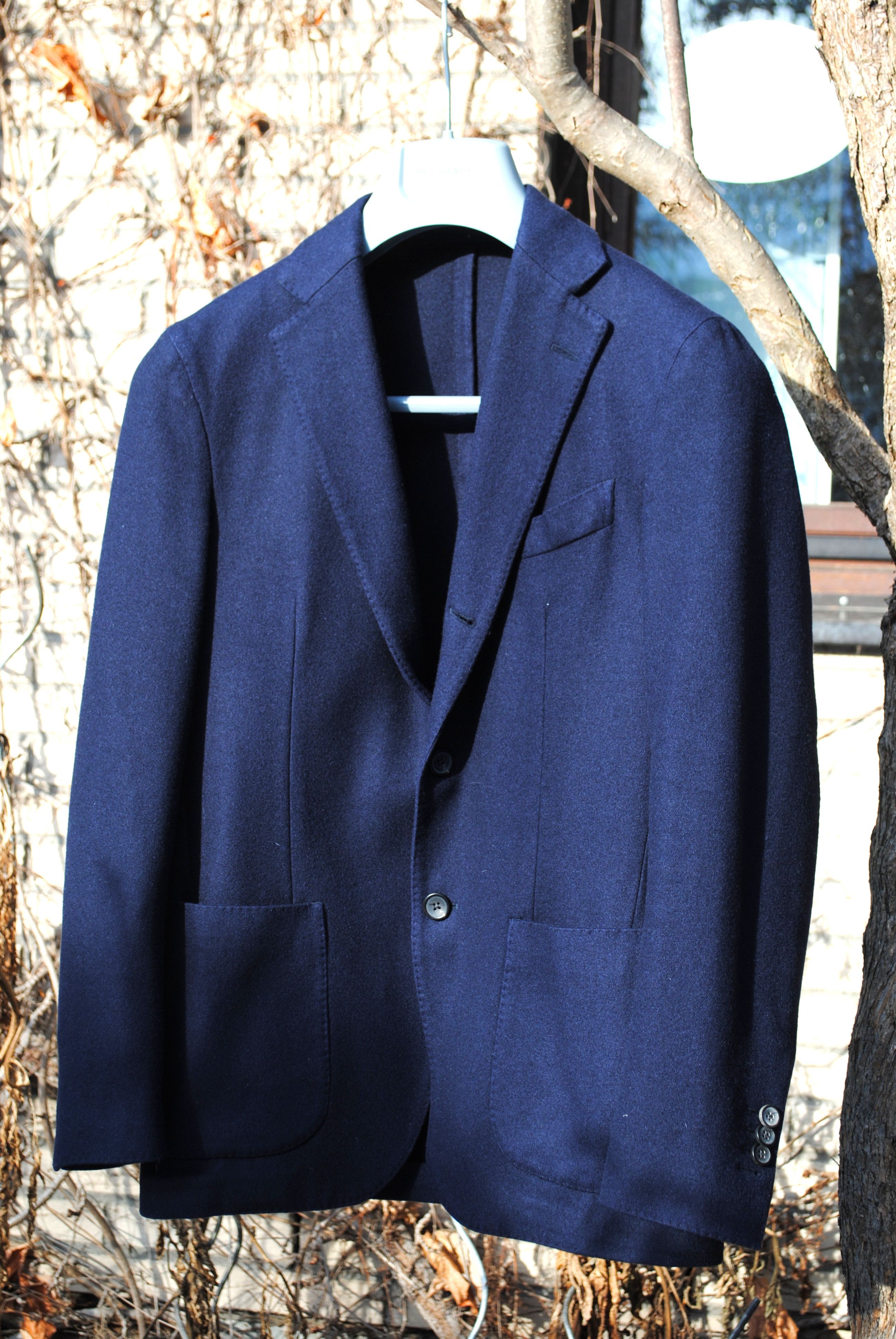image of Lardini Pure Cashmere Blazer Jacket in Navy, Men's (Size Small)