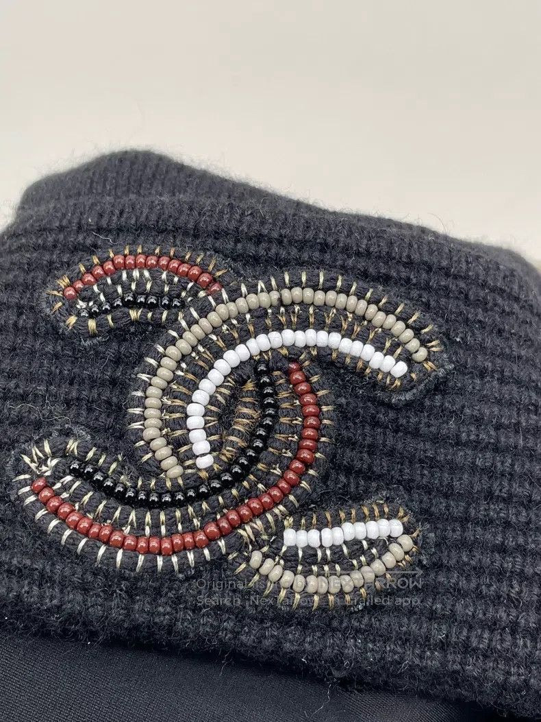 Chanel Chanel 23A handicraft workshop beaded logo black knitted c Size ONE SIZE - 5 Thumbnail