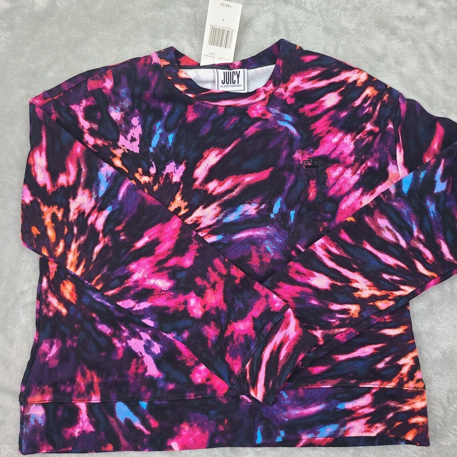 Juicy Couture Juicy By Juicy Coture Tie Dye Swirl Black Longsleeve Shirt S Size S / US 4 / IT 40 - 1 Thumbnail