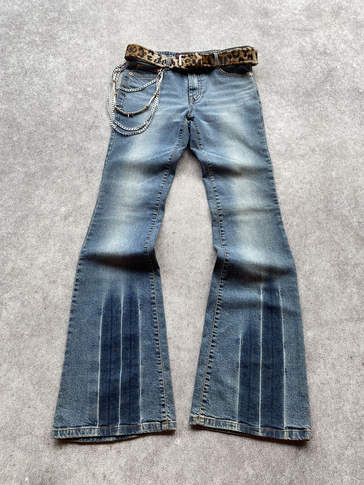 If Six Was Nine 2000s Edwin V-Cut Mudwashed Flared Denim Archive