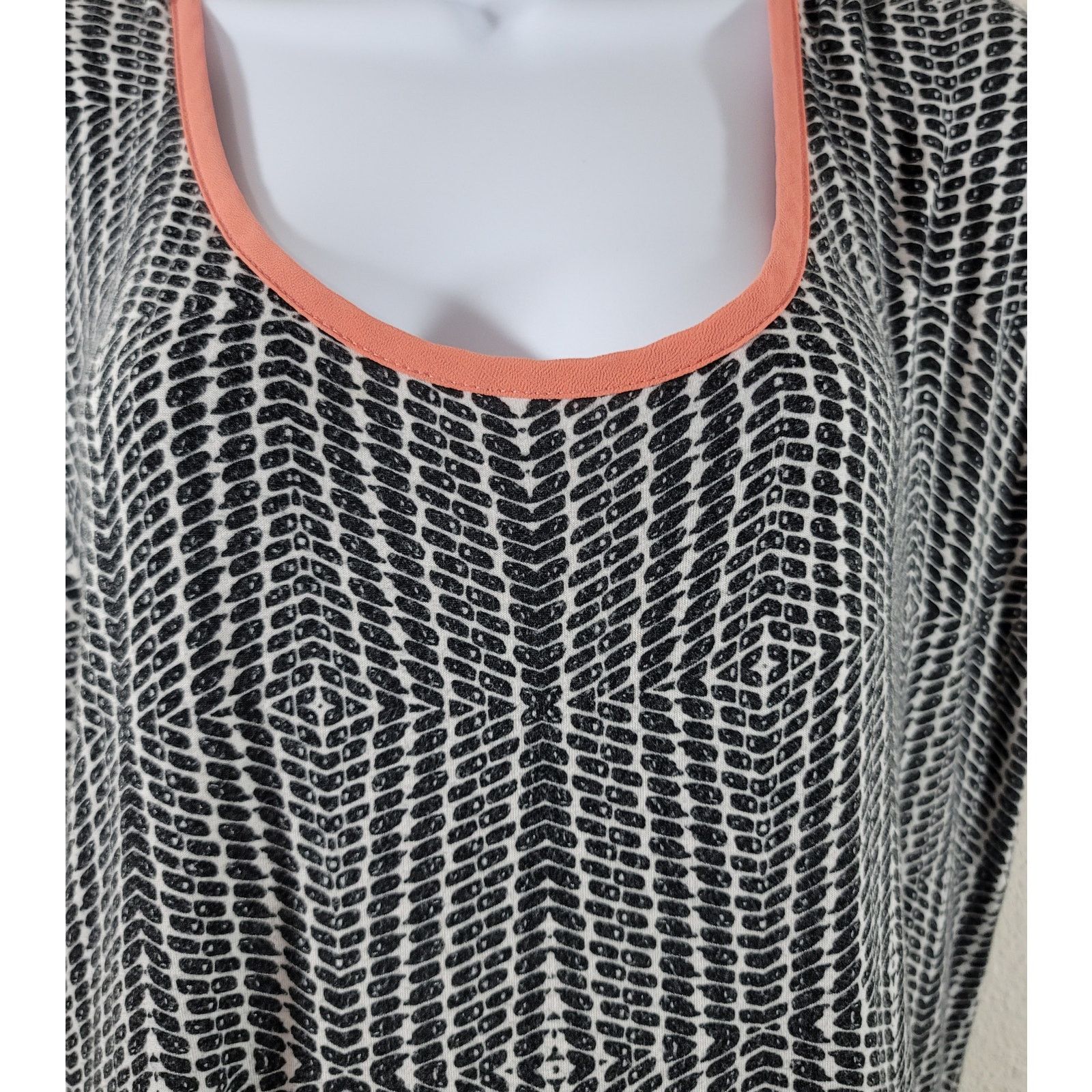 Other Cato Woman Black White Print Top 18W 20W Plus Lightweight Size 3XL / US 20-22 - 6 Thumbnail