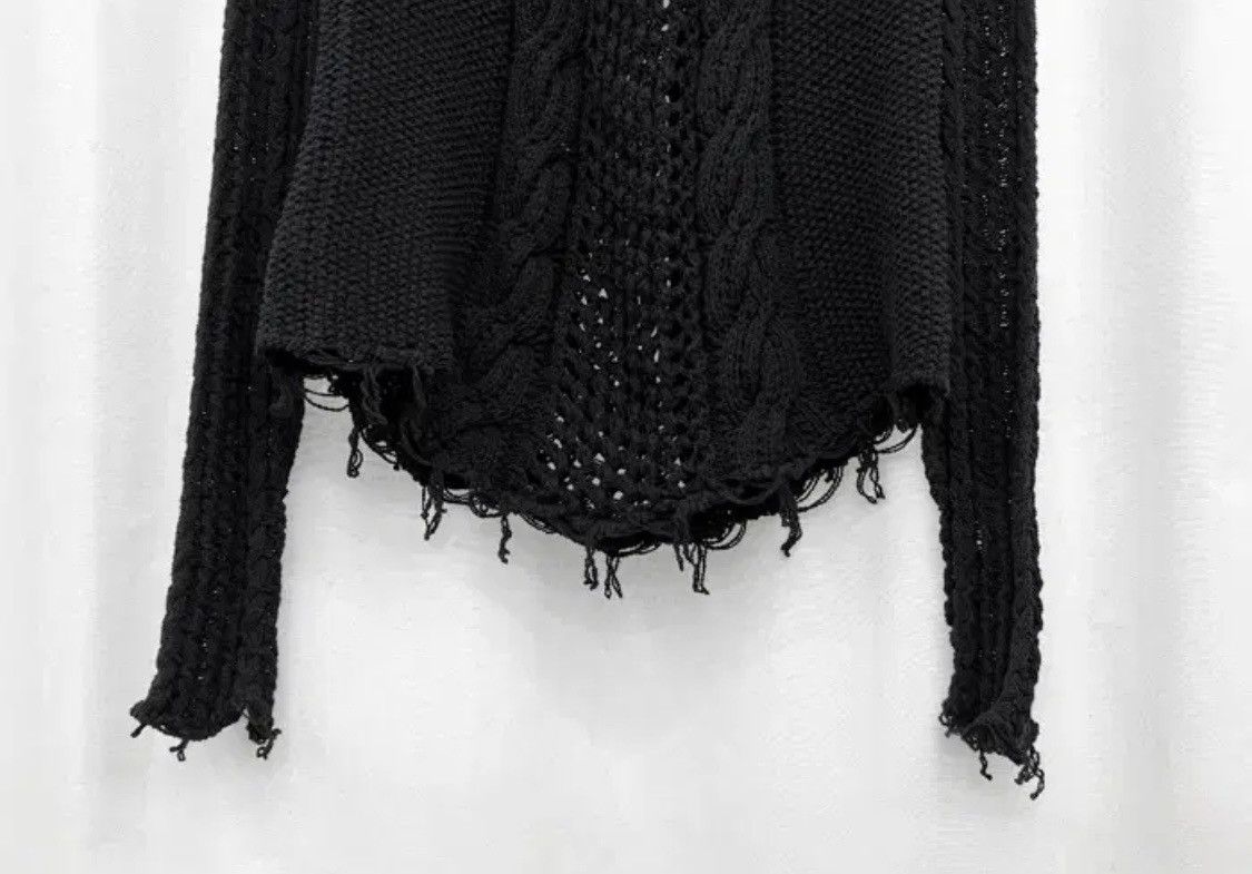 Balmain Balmain Mens Destroyed See-Through Cable Knit Size US M / EU 48-50 / 2 - 6 Thumbnail