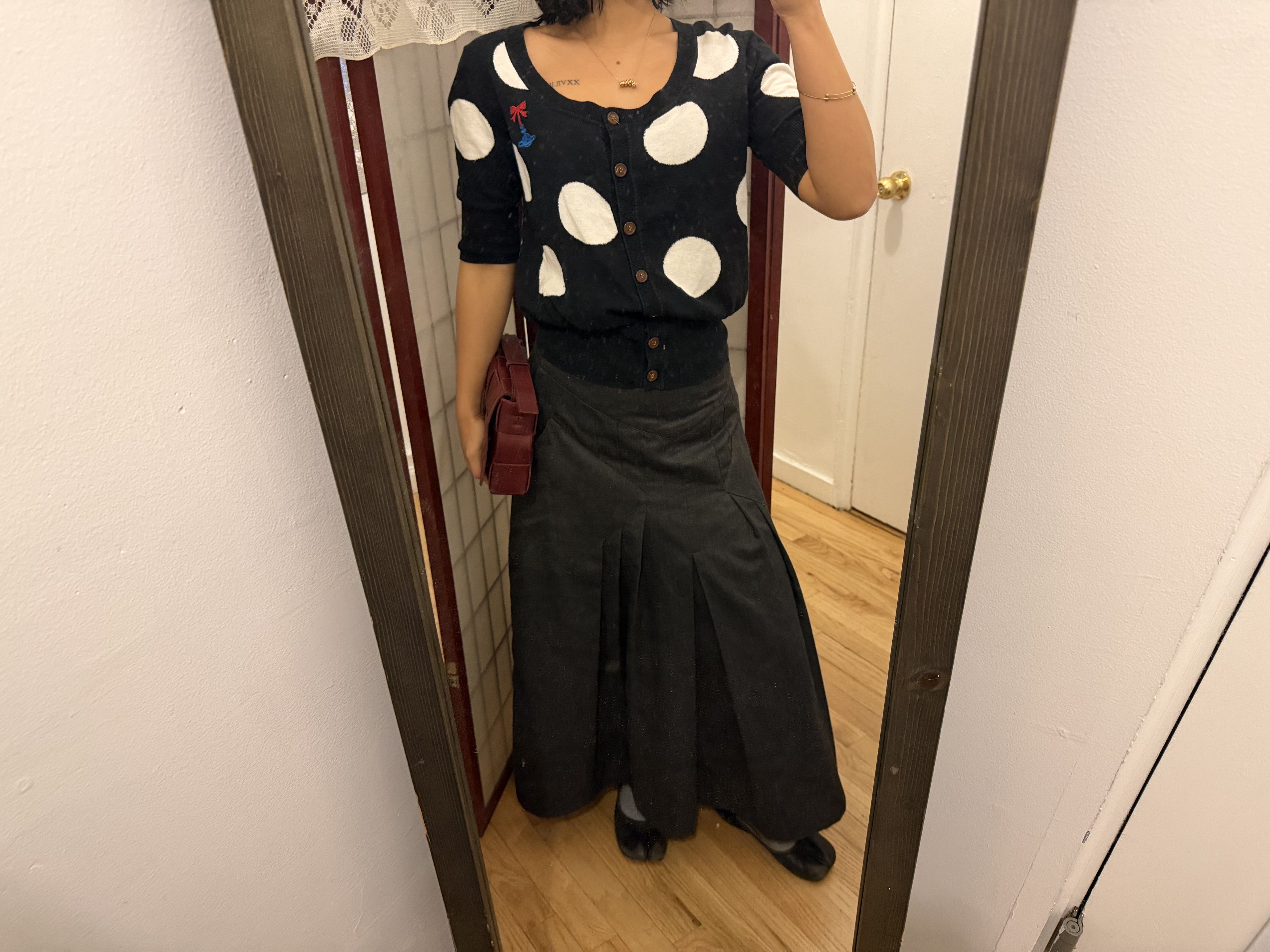 Vivienne Westwood Red Label Short Sleeve Polka Dot Knit Cardigan Black Size M / US 6-8 / IT 42-44 - 1 Thumbnail