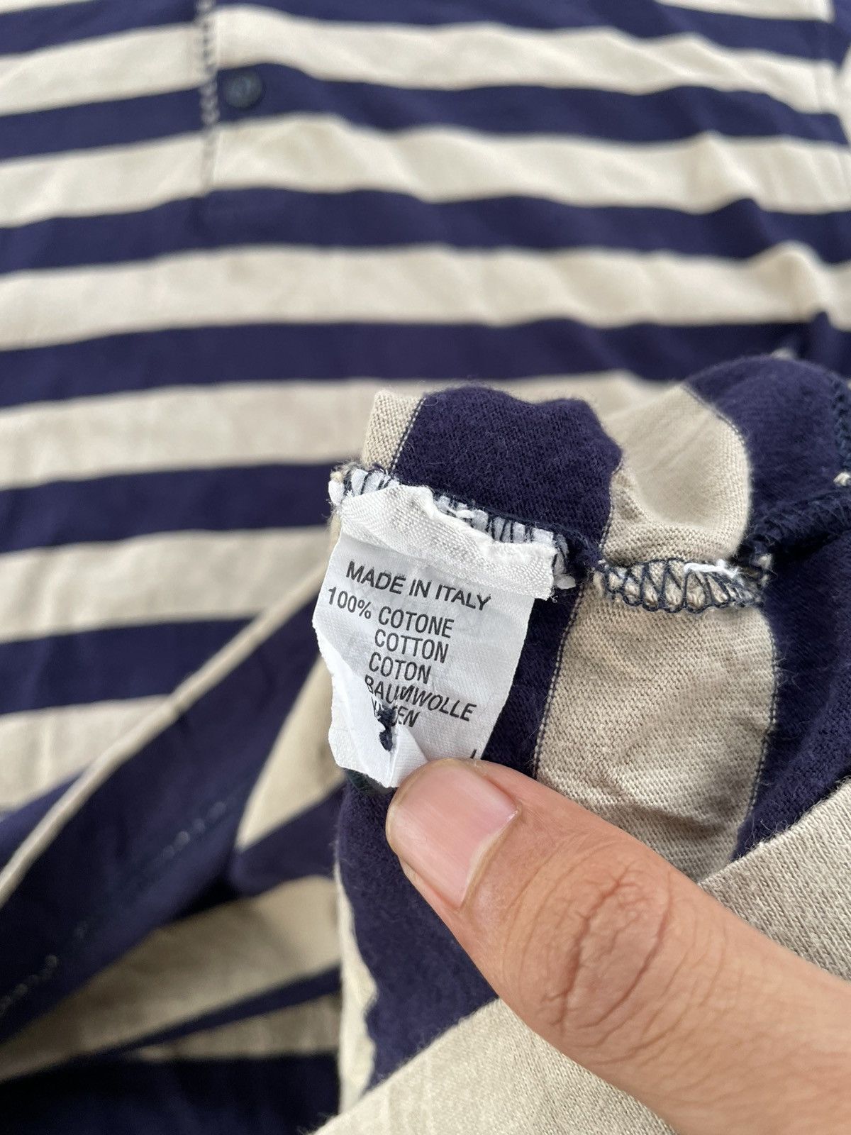 Loewe Vtg Loewe Striped Polo Shirt Size US L / EU 52-54 / 3 - 6 Thumbnail