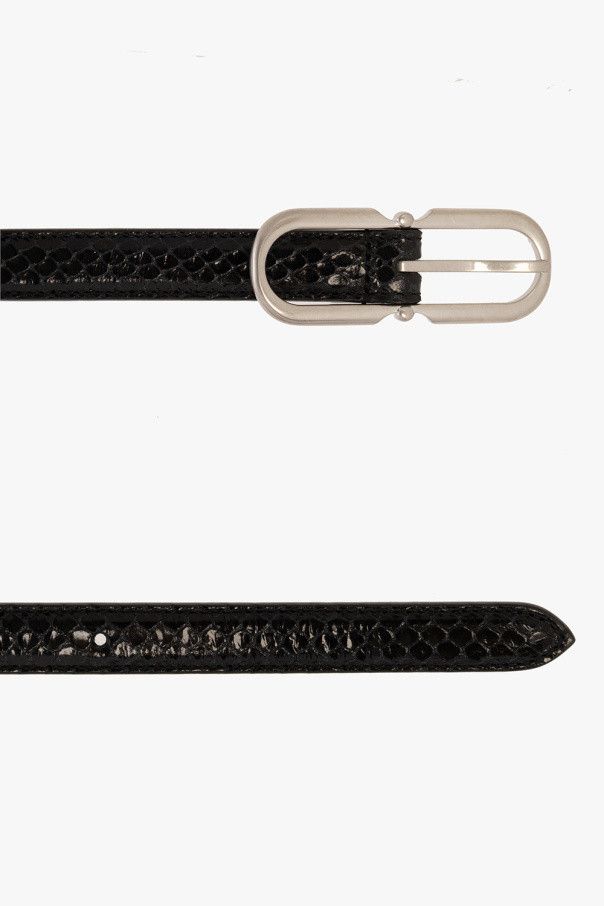 Saint Laurent Paris o1s1wg110724 Size: 80 / Long Oval Buckle Thin Belt Leather Size ONE SIZE - 4 Thumbnail
