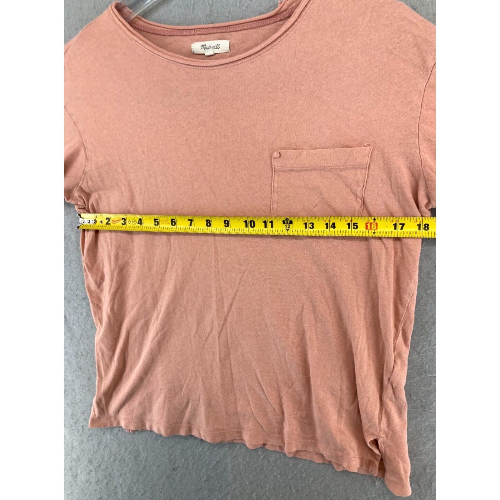 Madewell Madewell Women's T-Shirt XS Pink Pocket Casual Short Sleeve Jersey Classic Fit Size XS / US 0-2 / IT 36-38 - 2 Thumbnail