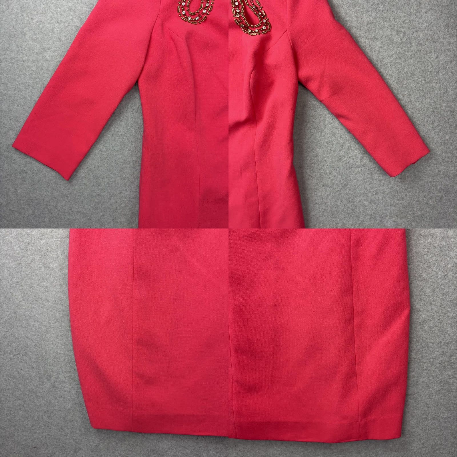 Lilly Pulitzer Lilly Pulitzer Dress Womens 6 Pink Beaded Neck Sheath 3/4 Sleeve Party Cocktail Size M / US 6-8 / IT 42-44 - 8 Thumbnail