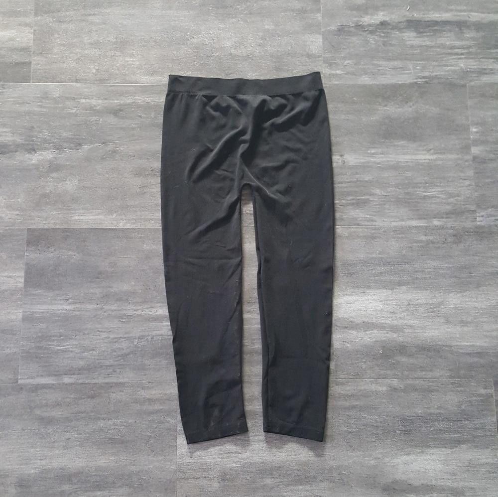Designer Black Plain Thin MJ Legging Size 30" / US 8 / IT 44 - 2 Thumbnail