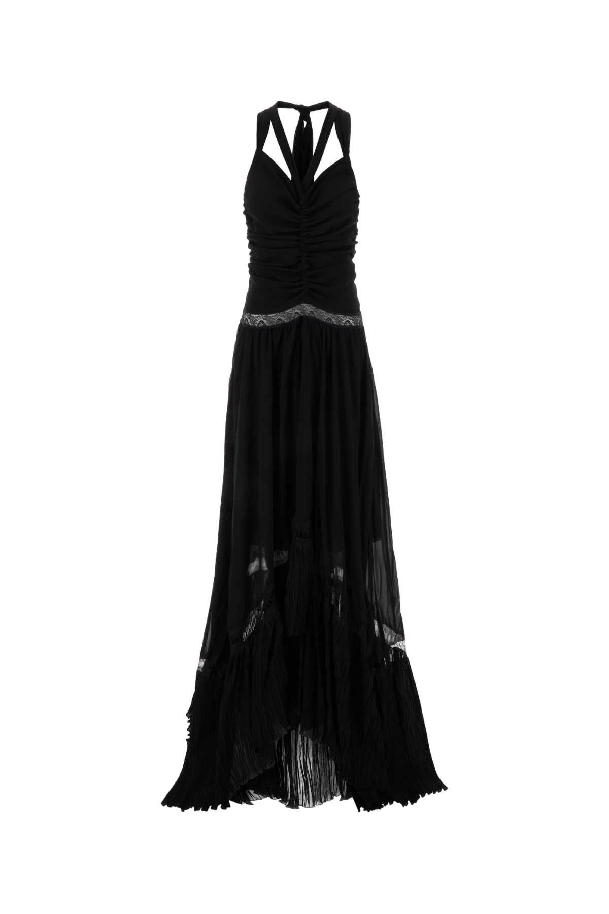Blumarine Black Georgette Long Dress Size S / US 4 / IT 40 - 1 Thumbnail