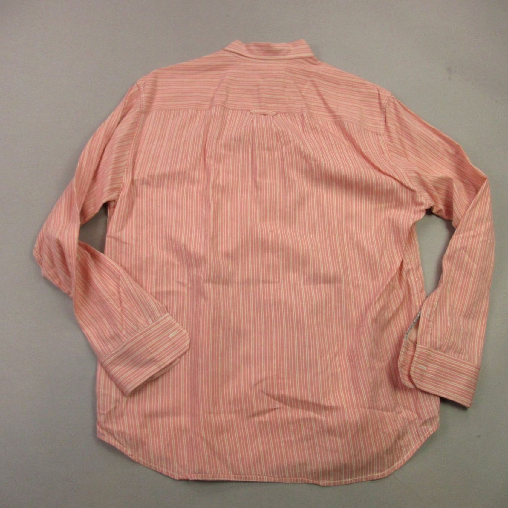 Tommy Bahama Tommy Bahama Mens Large Long Sleeve Button Front Stripes Pocket Orange Shirt Size US L / EU 52-54 / 3 - 5 Thumbnail
