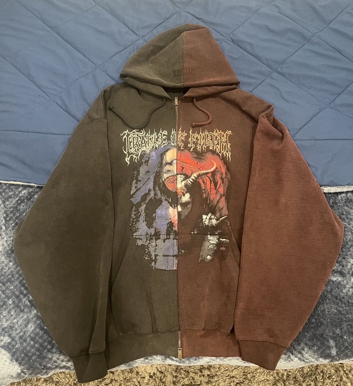 Vetements Vetements Cradle Of Filth Split Hoodie Size US XS / EU 42 / 0 - 1 Thumbnail