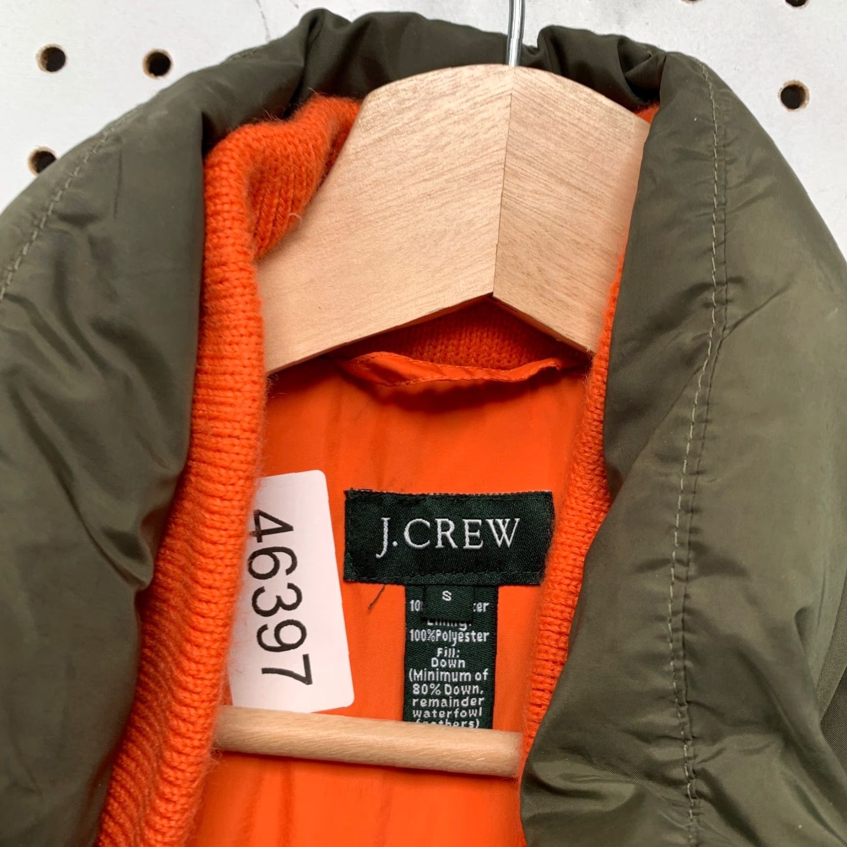 J.Crew J.CREW Down Puffer Vest Jacket Men Small Green Olive Green Oranger Liner Outdoor Vest, Puffer, Down, Winter, Fall, Spring, Men Size US L / EU 52-54 / 3 - 3 Thumbnail