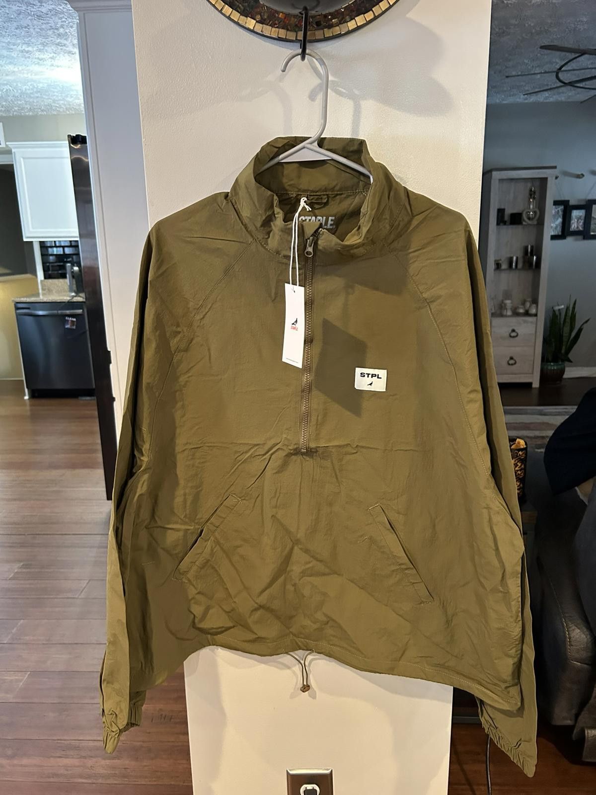 Staple Staple Men's Olive Green Windbreaker Jacket Large Size US L / EU 52-54 / 3 - 1 Thumbnail