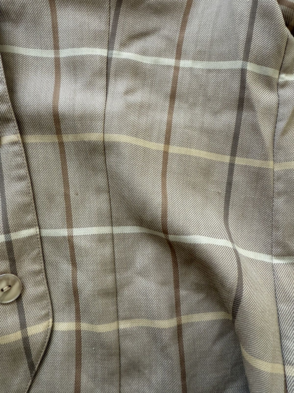 Burberry 1990's Burberry Check Double Breasted Blazer Size S / US 4 / IT 40 - 5 Thumbnail