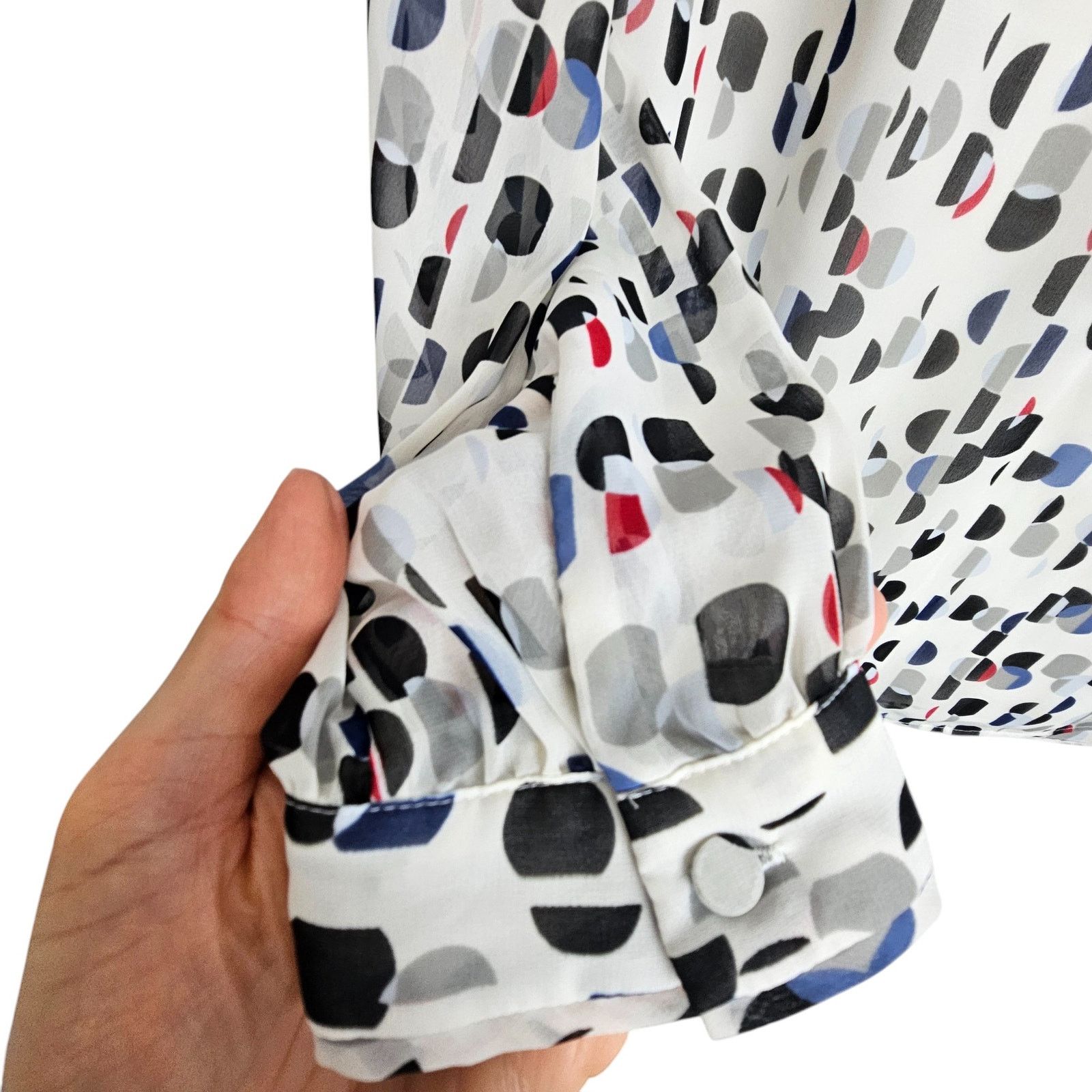 White House Black Market White House Black Market Polka Dot Blouse 4 Corp Career Size S / US 4 / IT 40 - 4 Thumbnail
