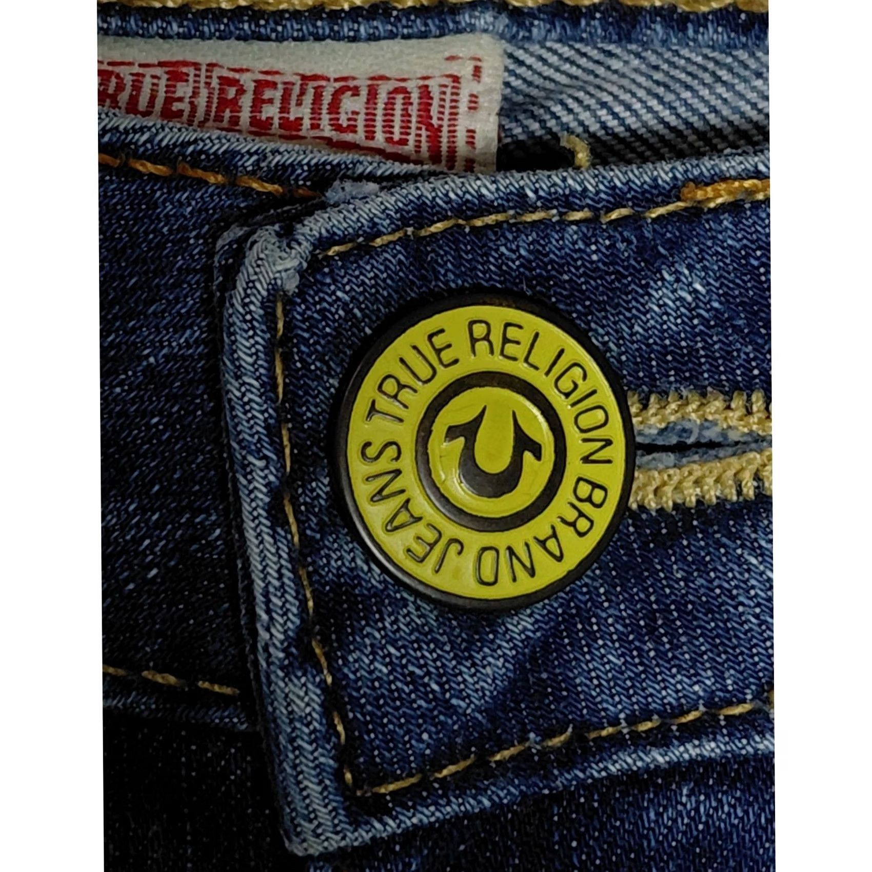 True Religion VINTAGE True Religion Jeans Denim Blue Solid Women Size 25 Jeans Bootcut Mid Rise Regular Stretch Button Logo 811 J Brand 811 Size 42" / US 20 - 4 Thumbnail