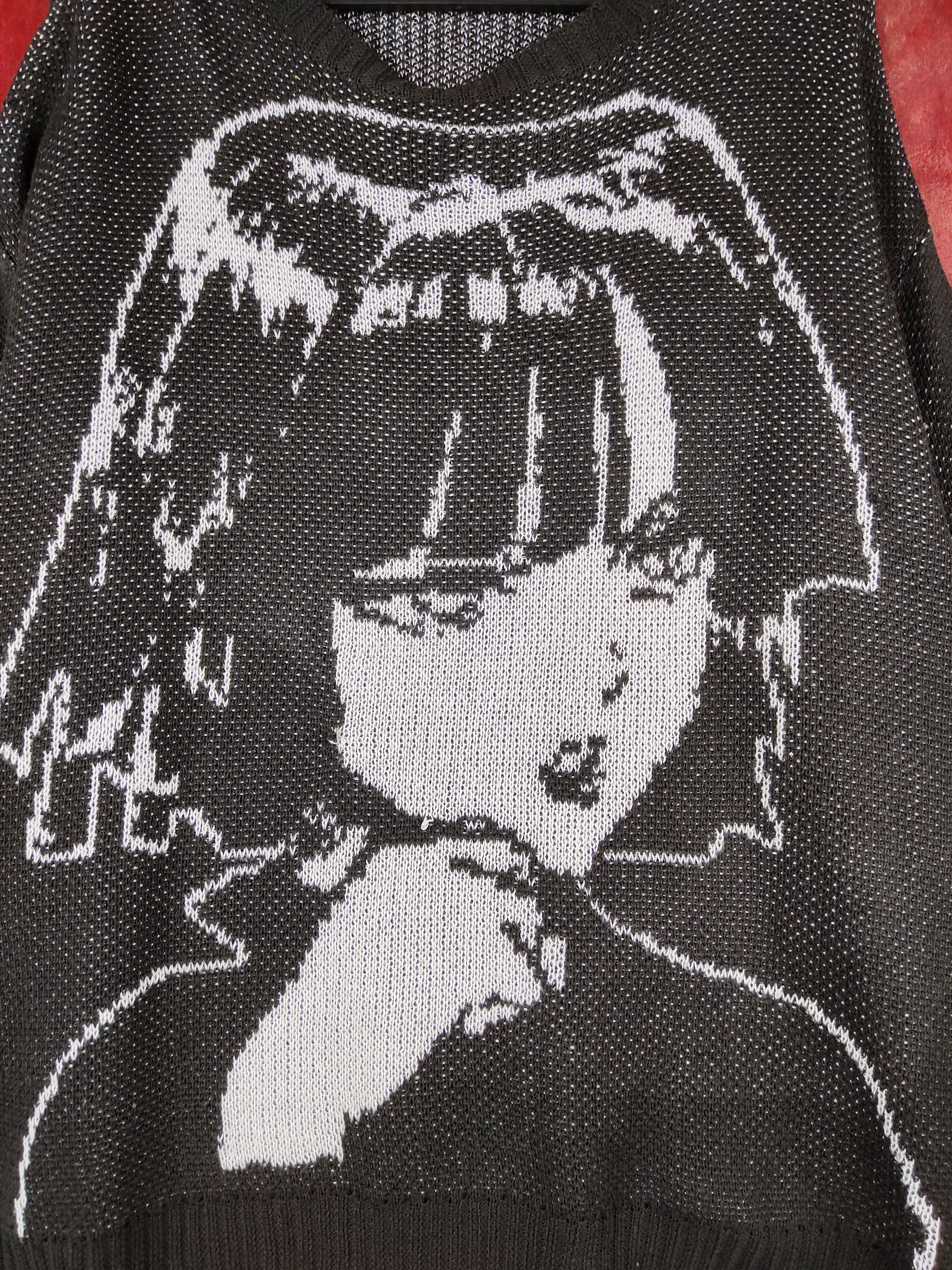 Anime Shein anima girl Black Knitwear Sweatshirt #S1523 Size L / US 10 / IT 46 - 3 Thumbnail