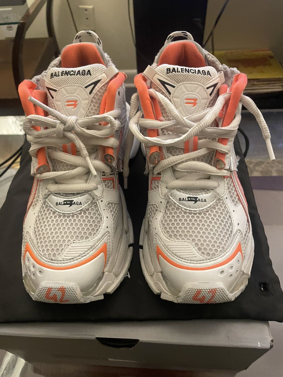 image of Size 42 Neon Eggshell Balenciaga Shoes, Men's