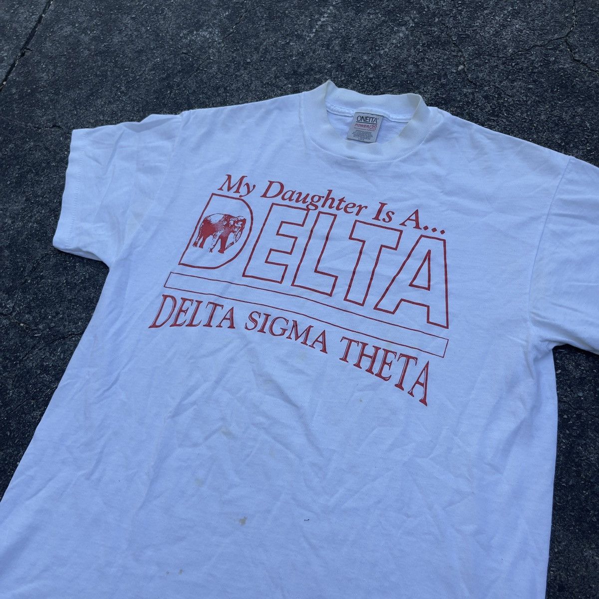 Japanese Brand × Vintage Vintage 90s MY DAUGHTER IS A DELTA Single Stitch Shirt Size US XXL / EU 58 / 5 - 2 Thumbnail